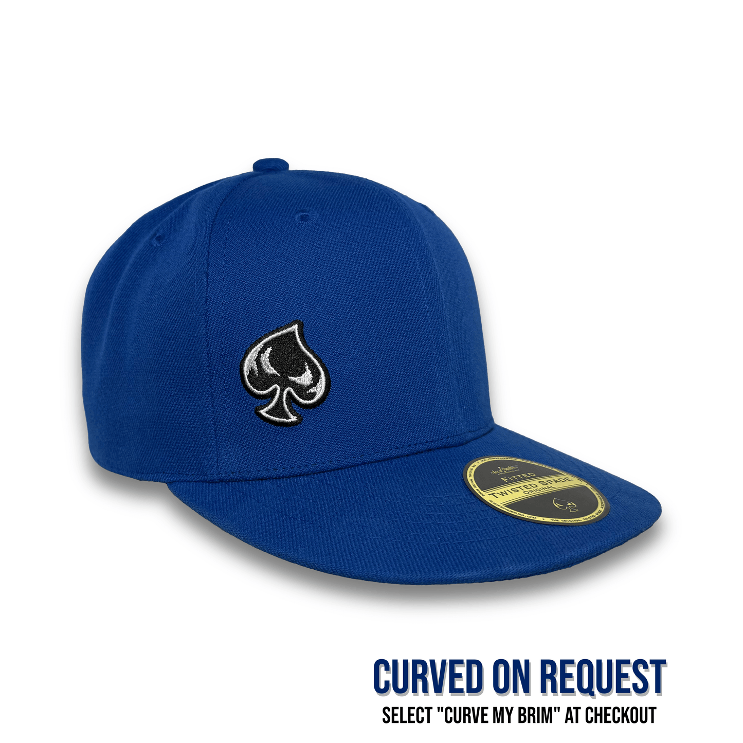 Twisted Spade Premium Fitted Hat- Blue
