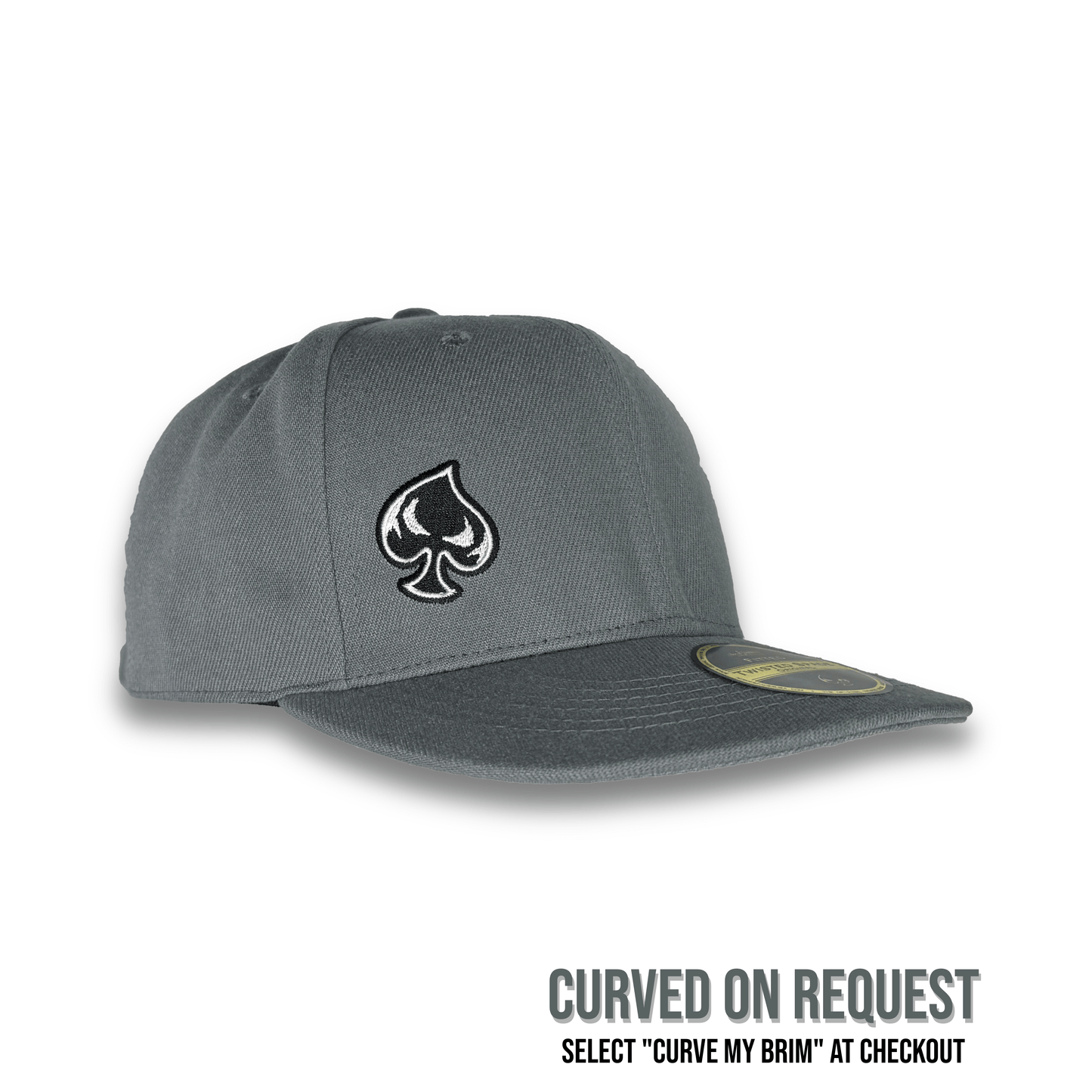 Twisted Spade Premium Fitted Hat - Dark Gray