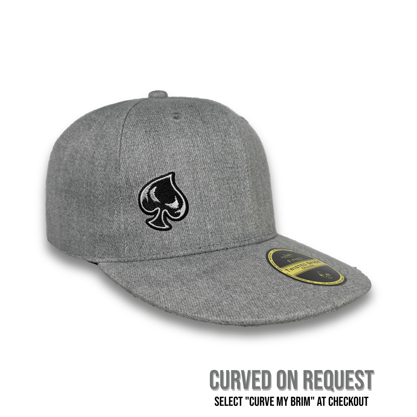 Twisted Spade Premium Fitted Hat - Heather Gray