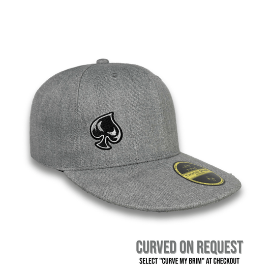 Twisted Spade Premium Fitted Hat - Heather Gray