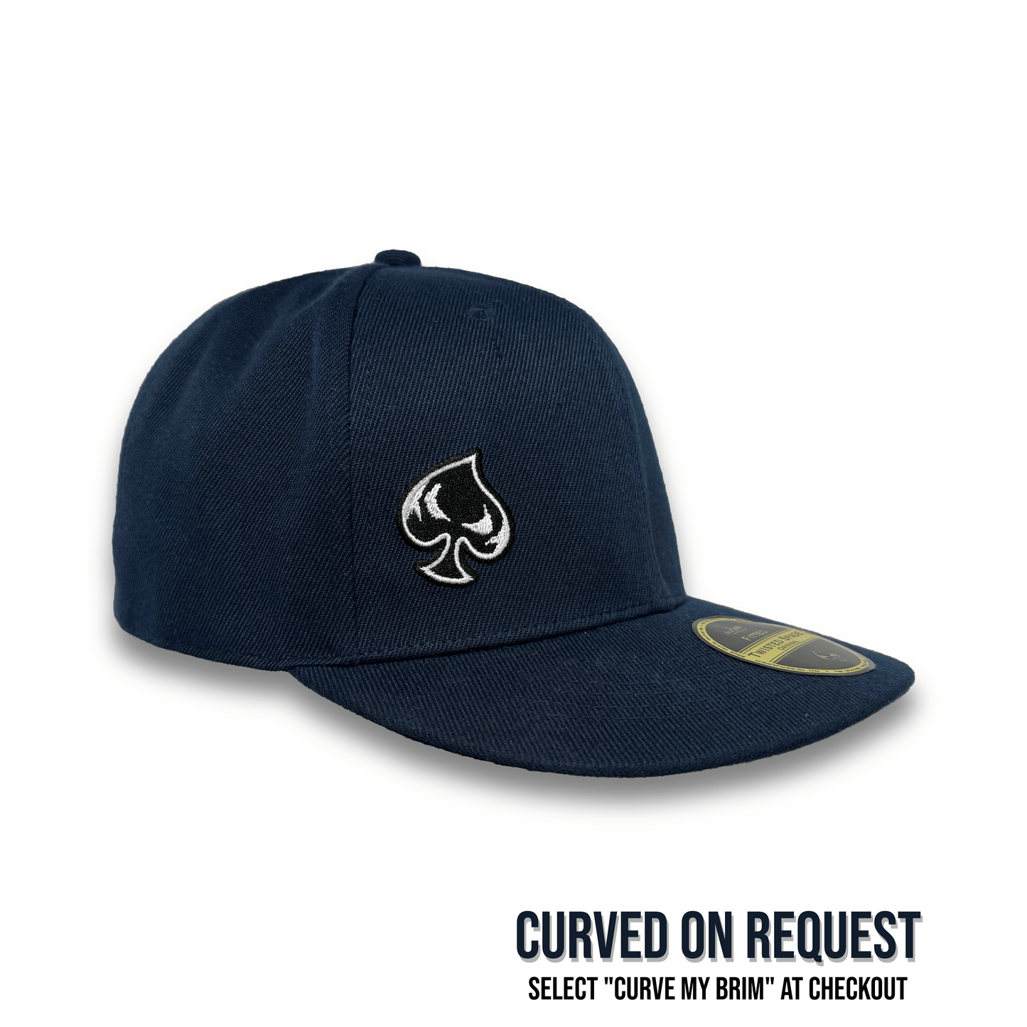 Twisted Spade Premium Fitted Hat - Navy Blue