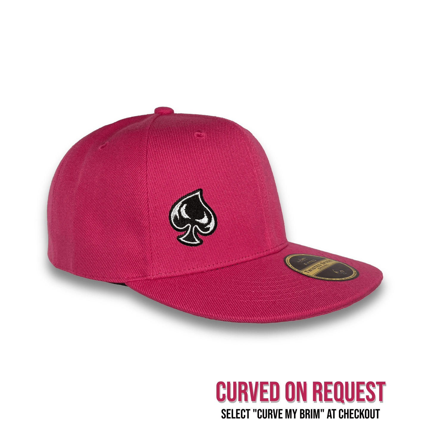 Twisted Spade Premium Fitted Hat - Pink