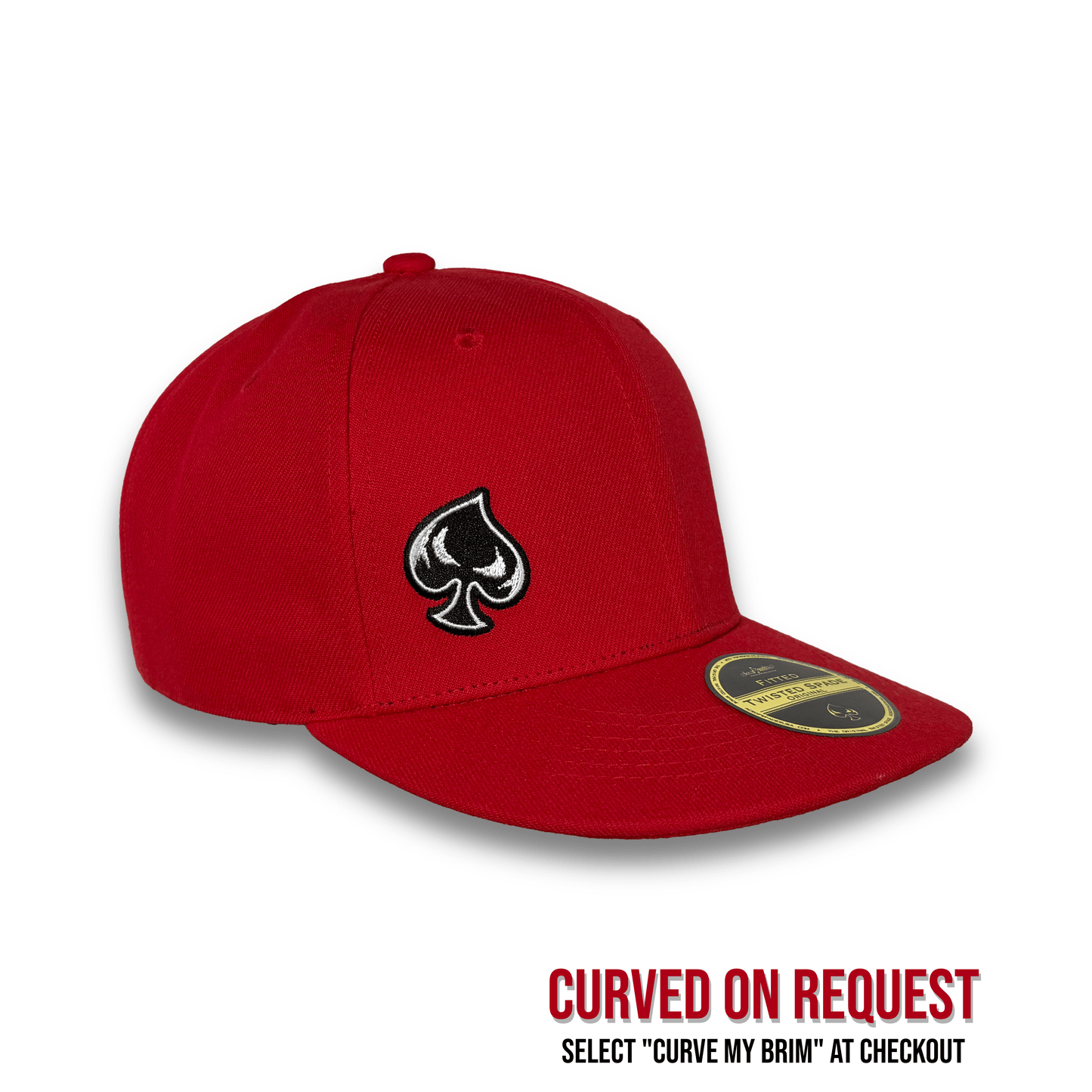 Twisted Spade Premium Fitted Hat - Red