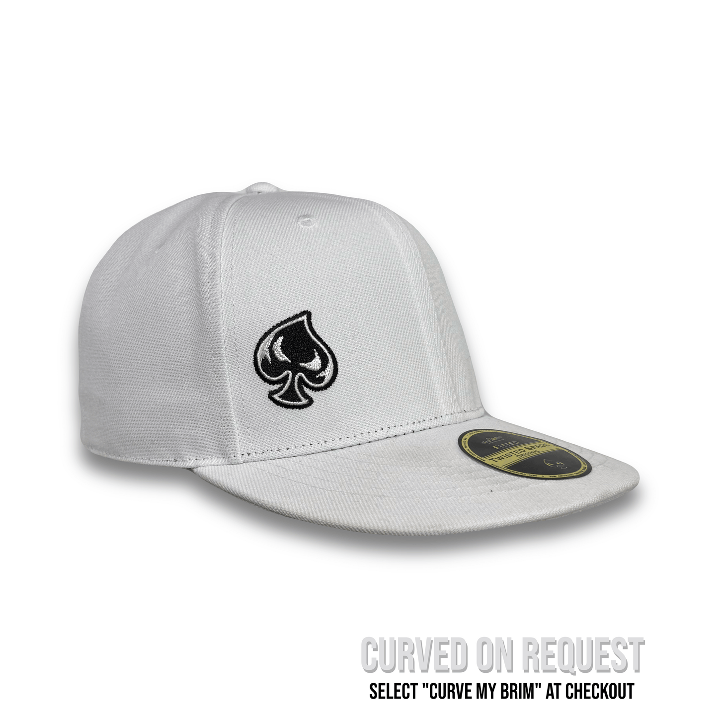 Twisted Spade Premium Fitted Hat - White