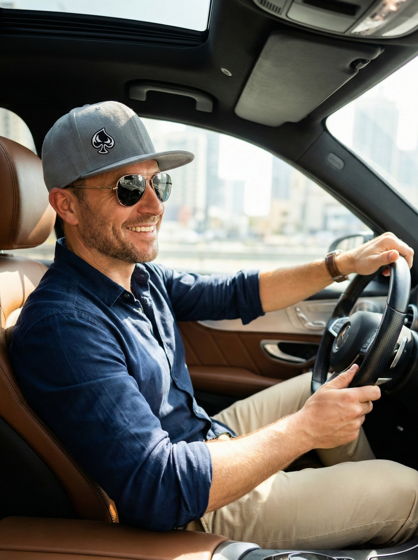 Twisted Spade Premium Fitted Hat - Dark Gray